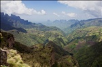 Simien Mountains views from Chennek